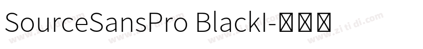 SourceSansPro BlackI字体转换
